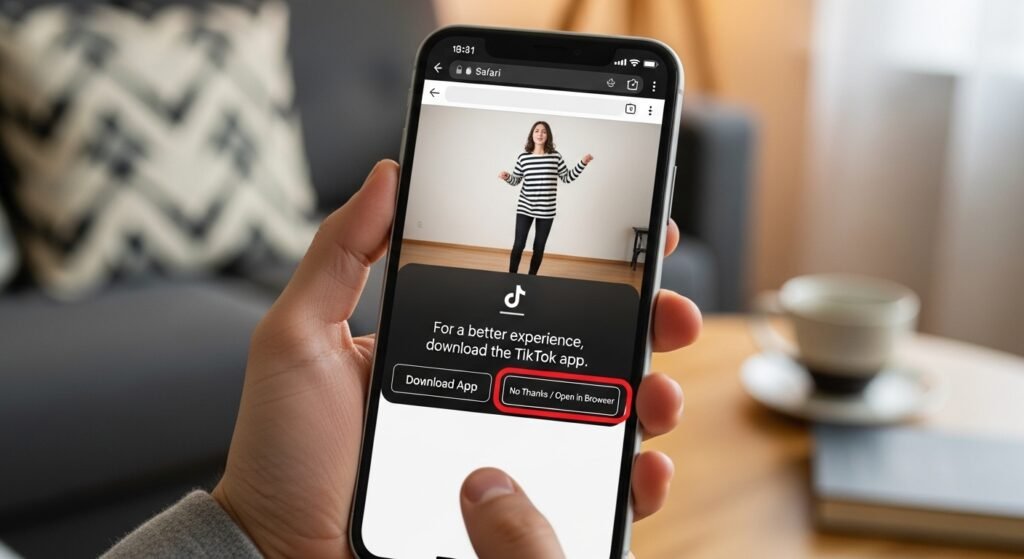 Opening a Shared TikTok Link Without the App