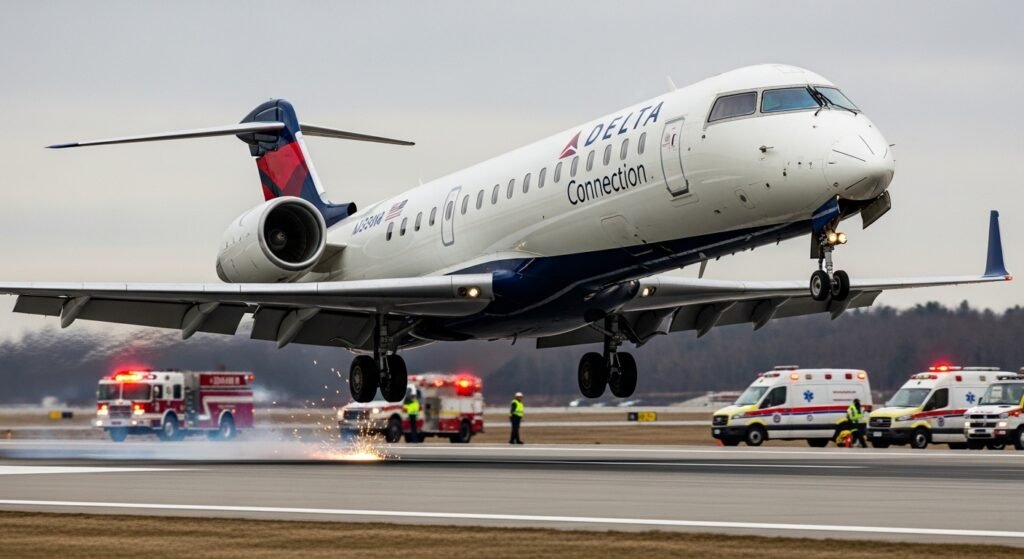 delta connection dl3543 emergency landing