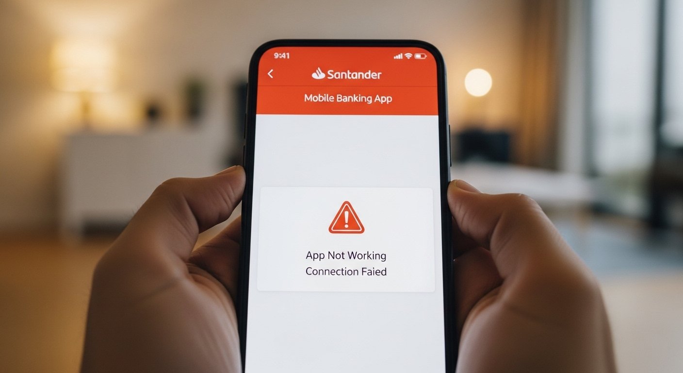 santander app not working​