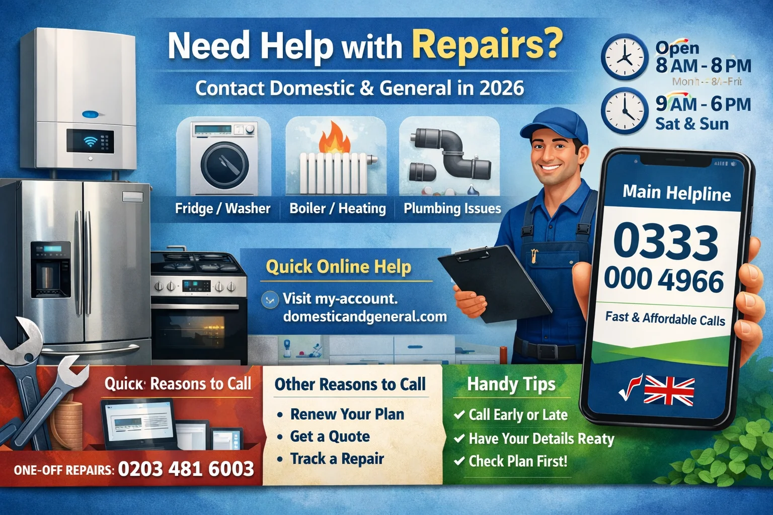 Domestic and General Phone Number