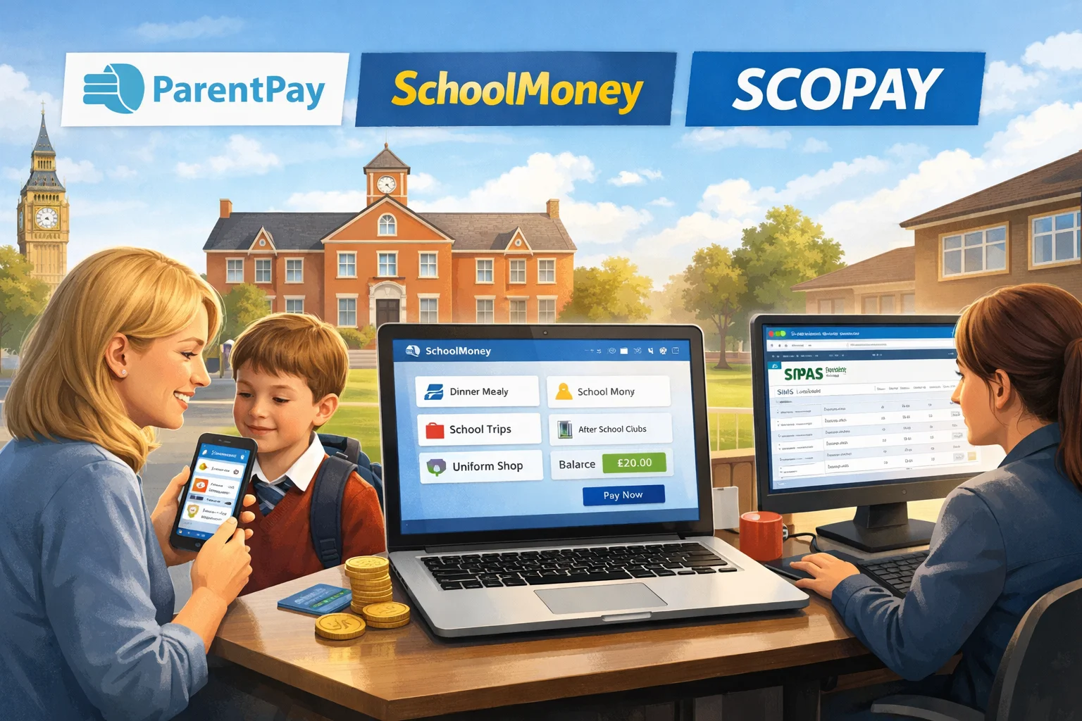 ParentPay vs SchoolMoney vs SCOPAY